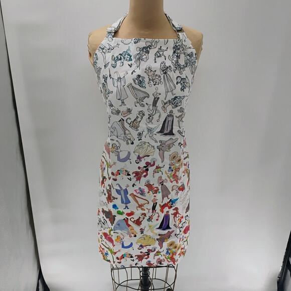 New with tags Disney Parks Ink & Paint Collection Apron Adult New 100% cotton - Picture 1 of 9